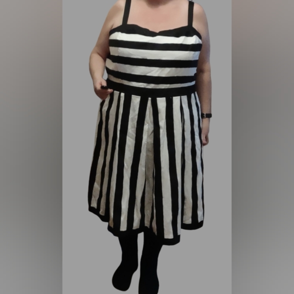 City Chic Dresses & Skirts - NWT City Chic Black and white striped dress
